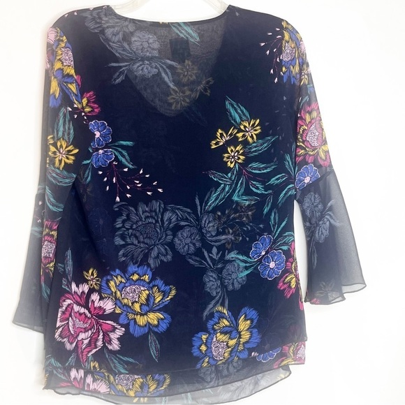 CAbi | Black Floral Blouse - Picture 2 of 4